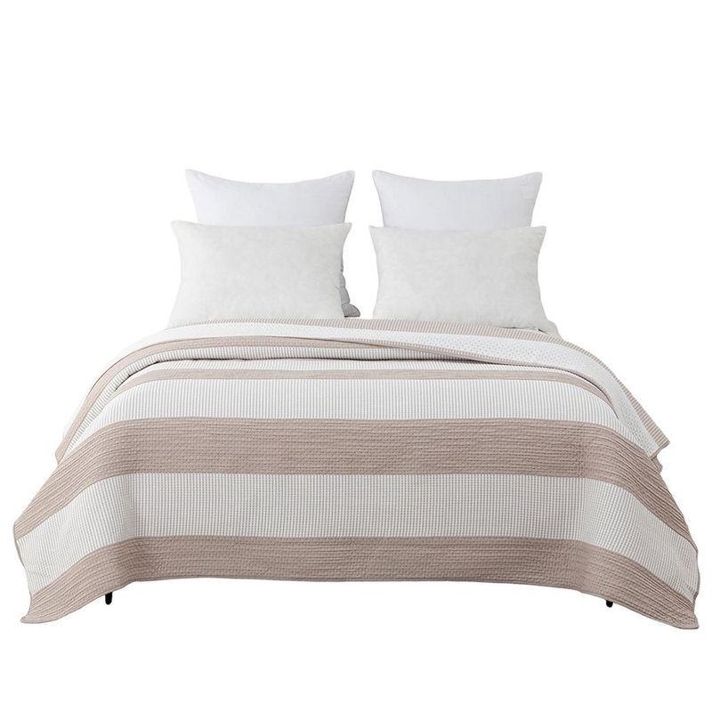 Frazada Estampada Reversible King Color Taupe