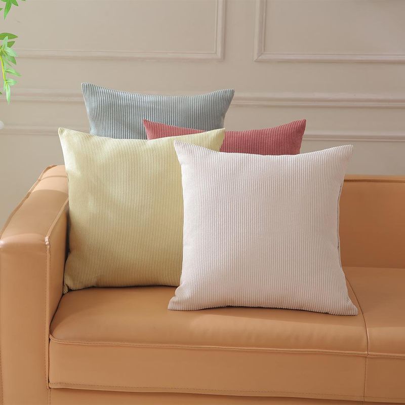 Cojín de Corduroy Relleno de 40 x 40 cm Colores Surtidos