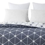 Frazada Estampada Reversible King Color Gris