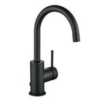 Grifo Monomando Alto Loa para Lavamanos Color Negro Mate