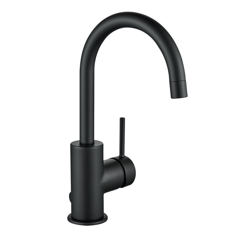 Grifo Monomando Alto Loa para Lavamanos Color Negro Mate