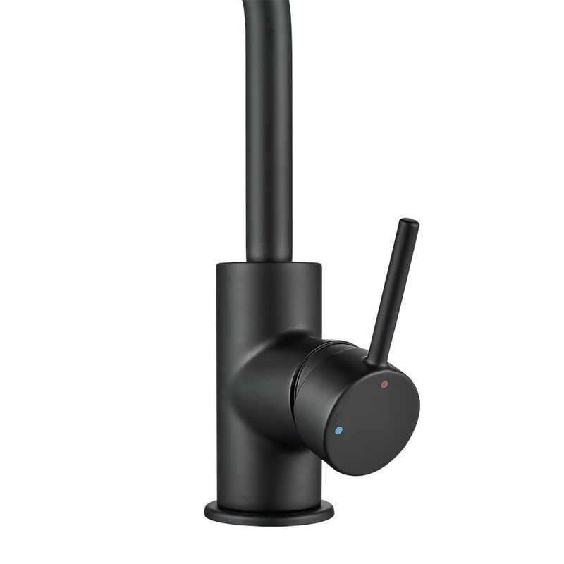 Grifo Monomando Alto Loa para Lavamanos Color Negro Mate