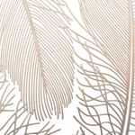 Individual Redondo de 38 x 38 cm Dorado con Diseño de Hojas Tropicales