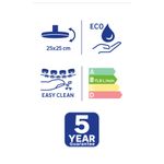 Cabeza de Ducha Cuadrada Lana de 25 cm Color Negro