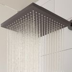 Cabeza de Ducha Cuadrada Lana de 25 cm Color Negro