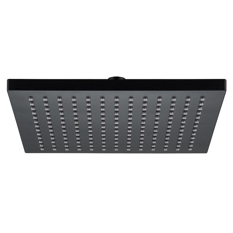 Cabeza de Ducha Cuadrada Lana de 25 cm Color Negro