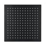 Cabeza de Ducha Cuadrada Lana de 25 cm Color Negro