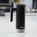 Pocillo Térmico De Acero Inoxidable Con Asa Gris Oscuro 20 Oz  - Contigo