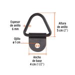 Anclajes Truper para Red de Carga Capacidad 220 Lb