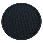 Set de 6 Porta Vasos Negros Antideslizantes con Base Metálica