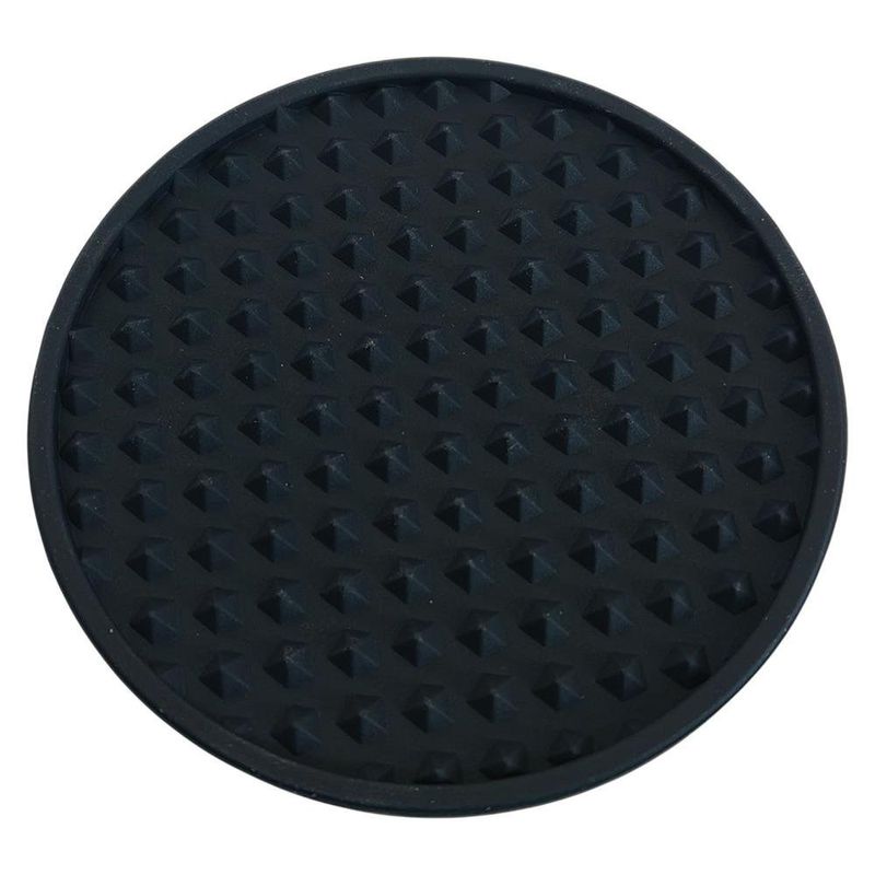 Set de 6 Porta Vasos Negros Antideslizantes con Base Metálica