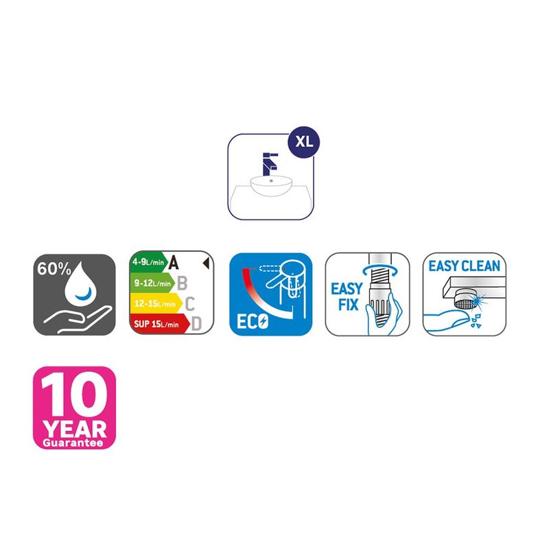 Grifo Monomando Alto Remix para Lavamanos Acabado Cromado