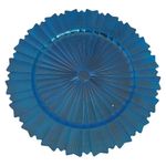 Plato Base de 33 x 33 cm Color Azul con Bordes Ondulados