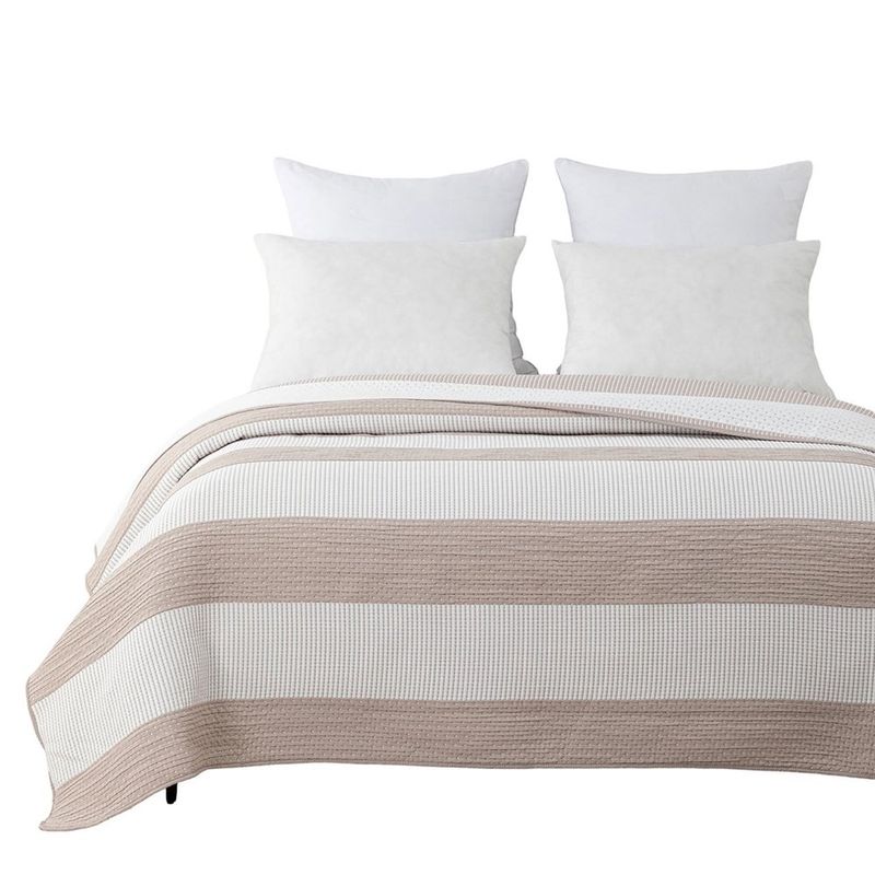 Frazada Estampada Reversible Queen Color Taupe