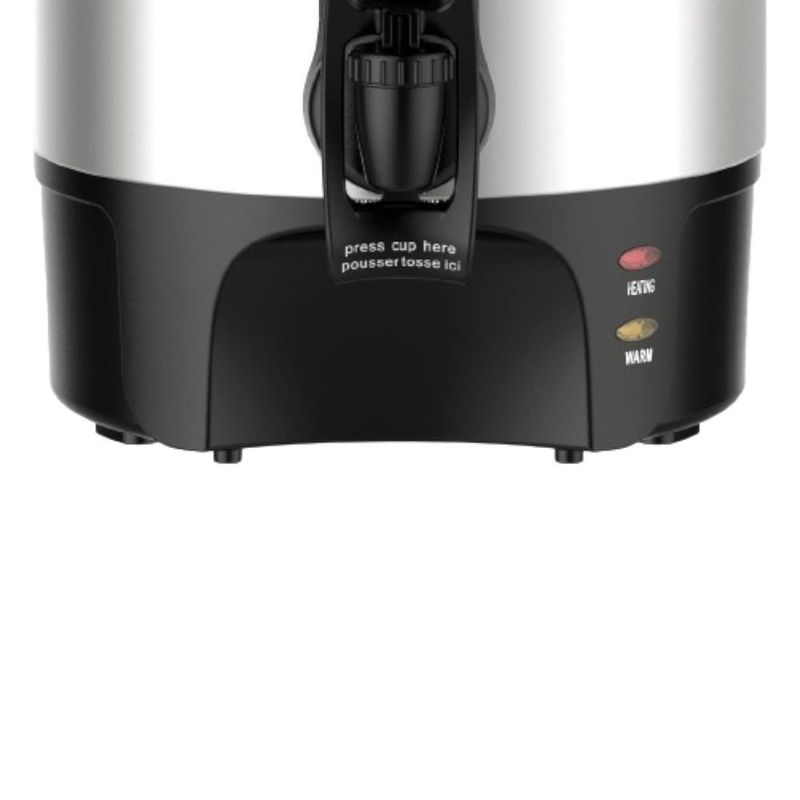 Percoladora EPIC de 100 Tazas con Boquilla Antigoteo Color Plateado