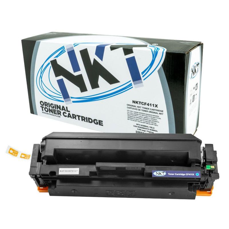 Cartucho de Tóner NKT Compatible CF411X / CRG‑046H Cian para Impresoras Canon