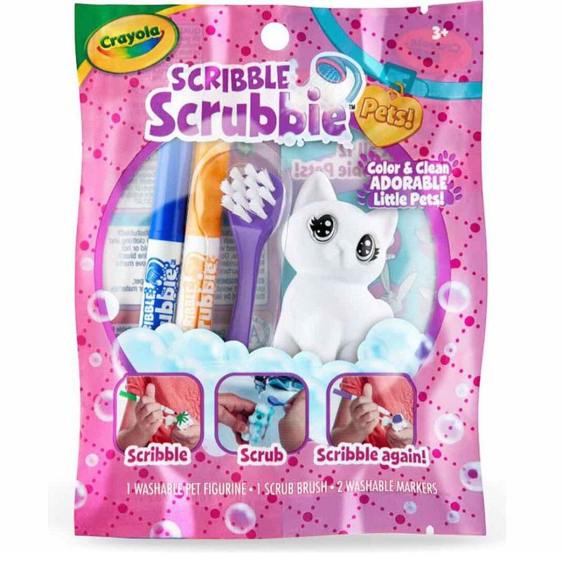 Set de Mascota Lavable Crayola Scribble Scrubbie Diseños Surtidos