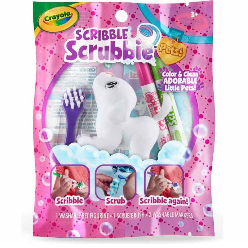 Set de Mascota Lavable Crayola Scribble Scrubbie Diseños Surtidos