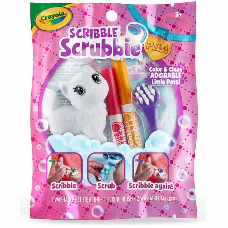 Set de Mascota Lavable Crayola Scribble Scrubbie Diseños Surtidos