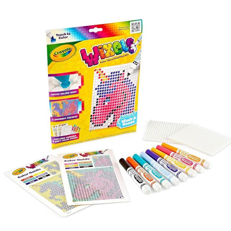 Set de Arte Crayola Wixels Unicornio con Marcadores y Plantillas