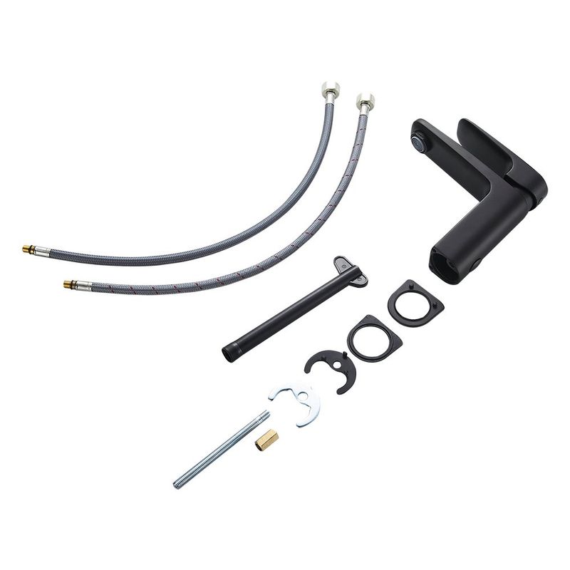 Grifo Monomando Bajo Remix para Lavamanos Color Negro Mate