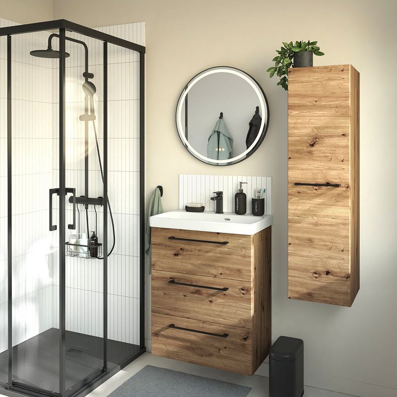 Grifo Monomando Bajo Remix para Lavamanos Color Negro Mate