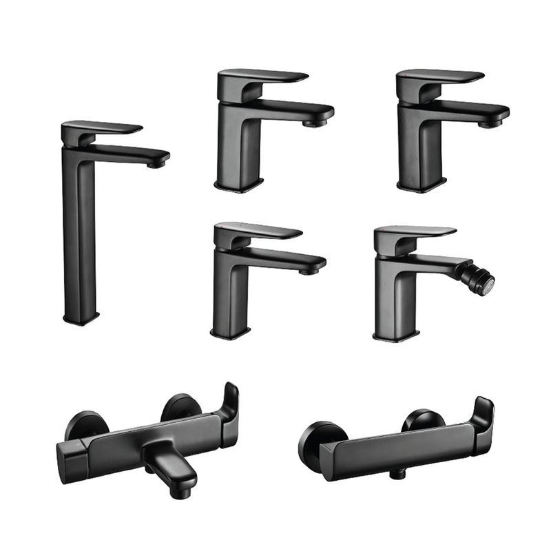 Grifo Monomando Bajo Remix para Lavamanos Color Negro Mate