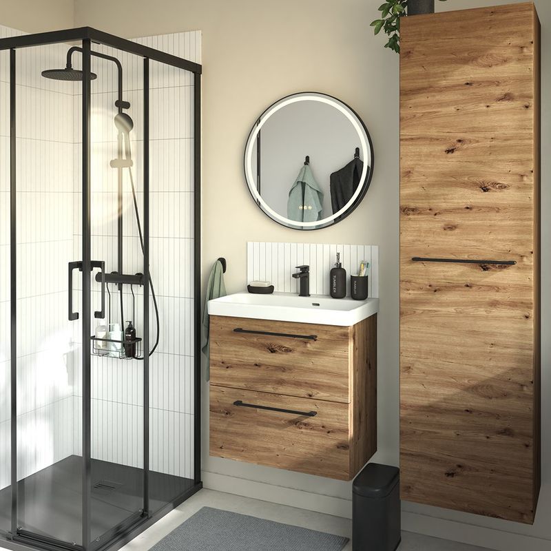 Grifo Monomando Bajo Remix para Lavamanos Color Negro Mate