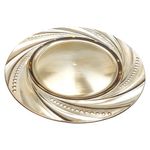 Plato Base de 33 x 33 cm Color Dorado con Diseño Ornamental