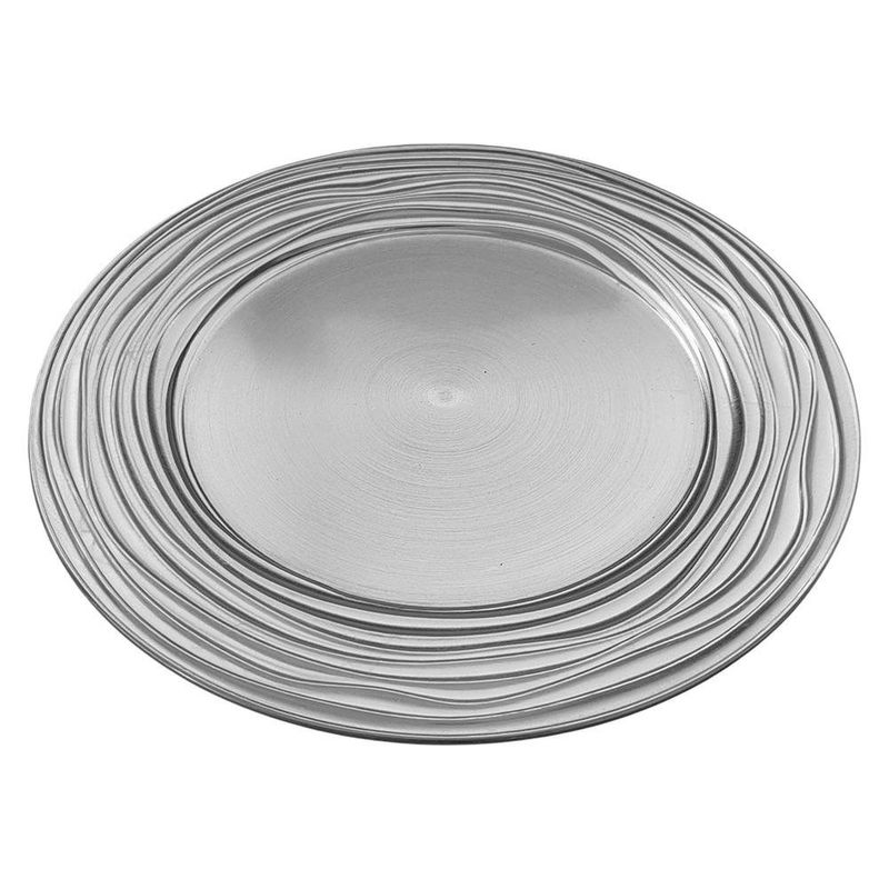Plato Base de 33 x 33 cm Color Plateado