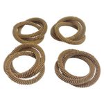 Set de 4 Anillos para Servilleta Color Dorado con Textura Metálica