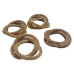 Set de 4 Anillos para Servilleta Color Dorado con Textura Metálica