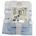 Set de 6 Toallas Facial Manos y Baño en Colores Surtidos