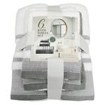 Set de 6 Toallas Facial Manos y Baño en Colores Surtidos