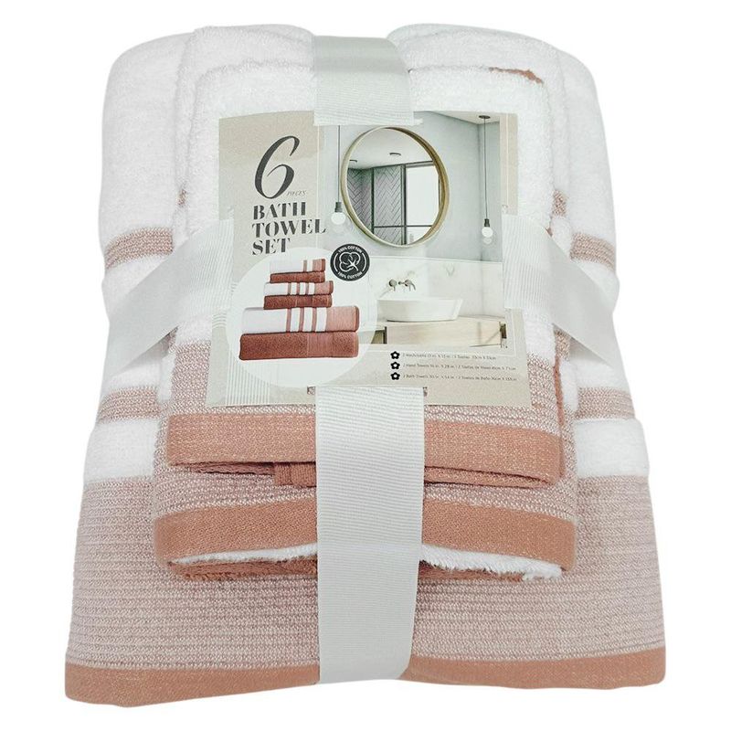 Set de 6 Toallas Facial Manos y Baño en Colores Surtidos