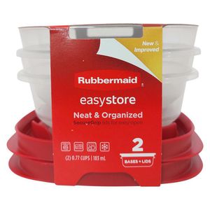 Set de 2 Recipientes Rectangulares Rubbermaid Easystore de 183 ml