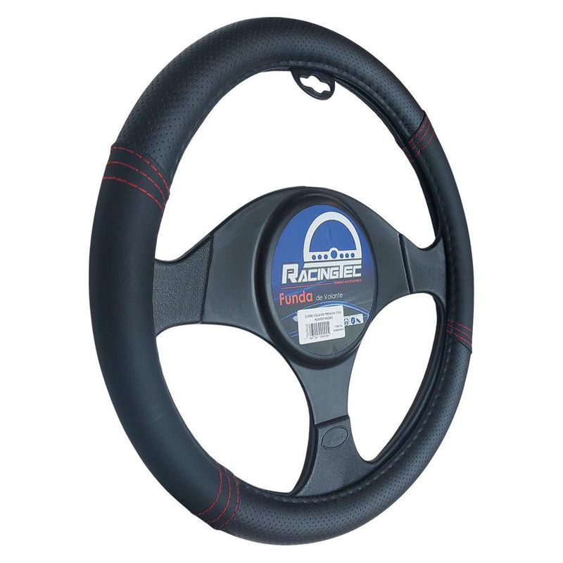 Cubre Volante Racingtec Premium con Puntos Color Negro