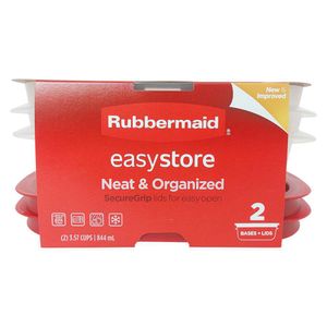 Set de 2 Recipientes Rectangulares Rubbermaid Easystore de 844 ml