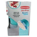 Set de 3 Recipientes Redondos Aqua Rubbermaid Twist & Seal con Bandeja