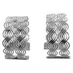 Set de 2 Anillos para Servilleta Color Plateado con Diseño Trenzado