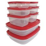Set de 10 Recipientes Rubbermaid Easystore con Tapaderas SecureGrip
