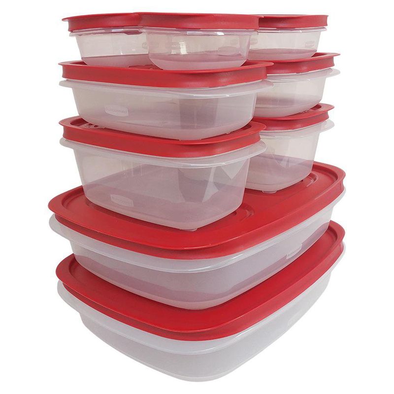 Set de 10 Recipientes Rubbermaid Easystore con Tapaderas SecureGrip