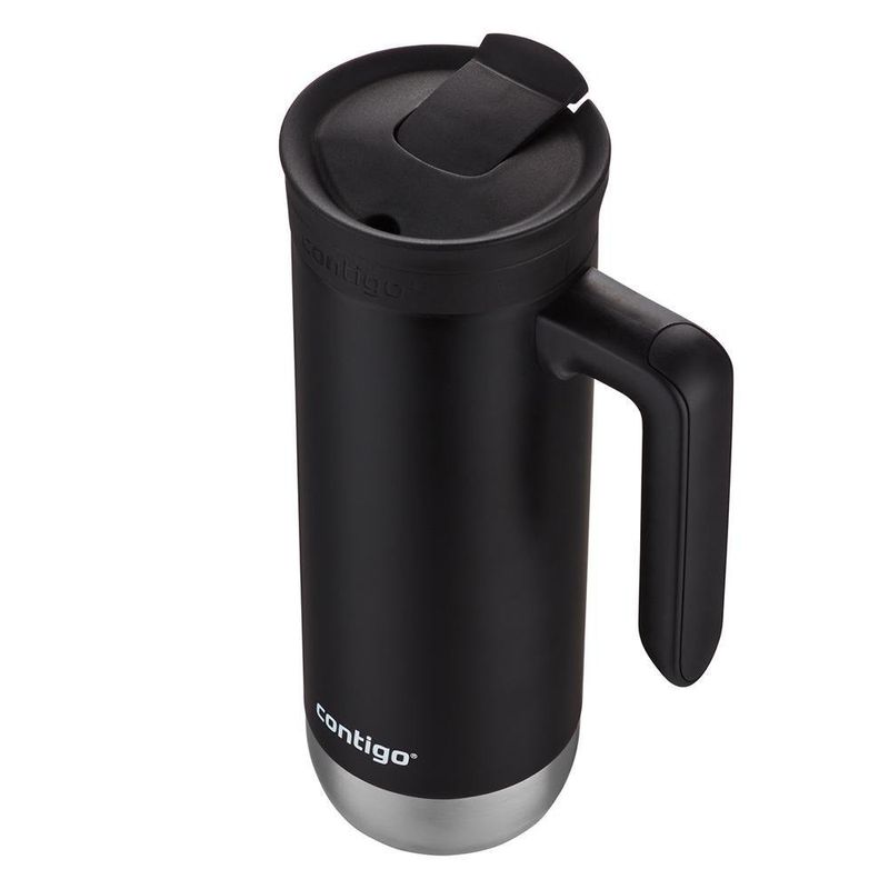 Pocillo Térmico De Acero Inoxidable Con Asa Gris Oscuro 20 Oz  - Contigo