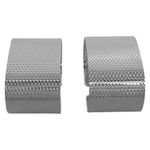 Set de 2 Anillos para Servilleta Color Plateado con Textura Elegante