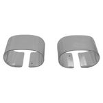 Set de 2 Anillos para Servilleta Color Plateado con Textura Elegante