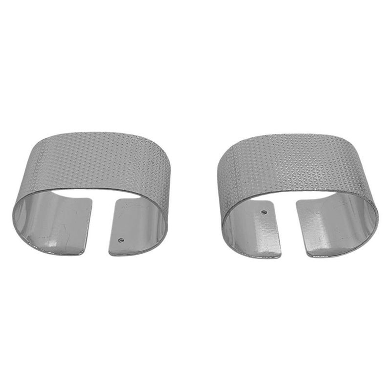 Set de 2 Anillos para Servilleta Color Plateado con Textura Elegante