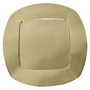 Plato Base Decorativo de 33 x 33 cm Color Dorado con Textura Elegante