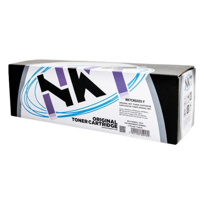 Toner Láser Amarillo NKT con Chip para Canon CRG‑055‑Y