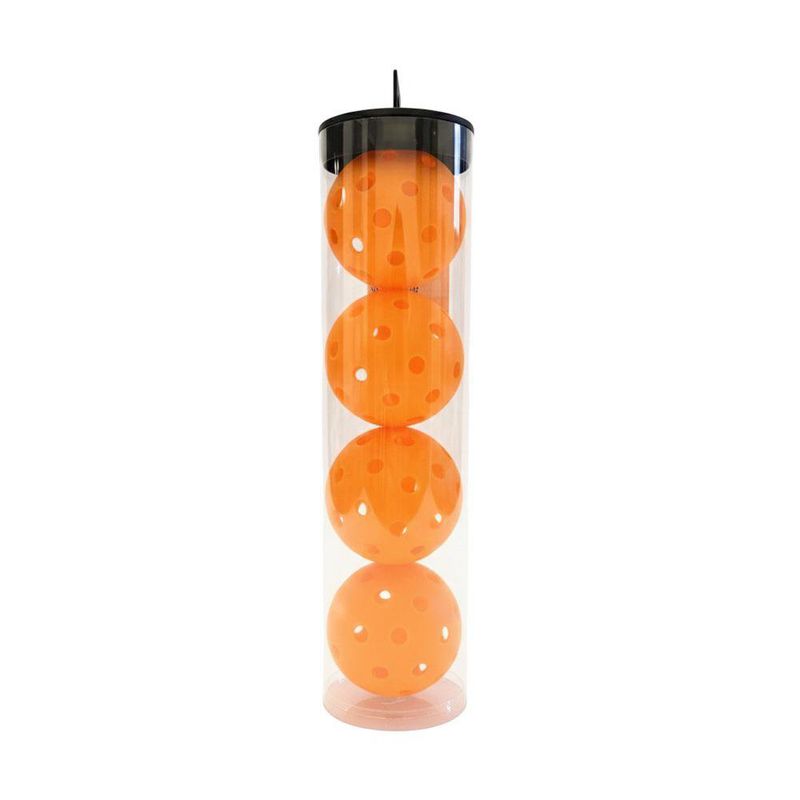 Set de 4 Pelotas para Pickleball Color Naranja