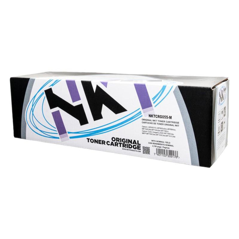 Toner Láser Magenta NKT con Chip para Canon CRG‑055‑M